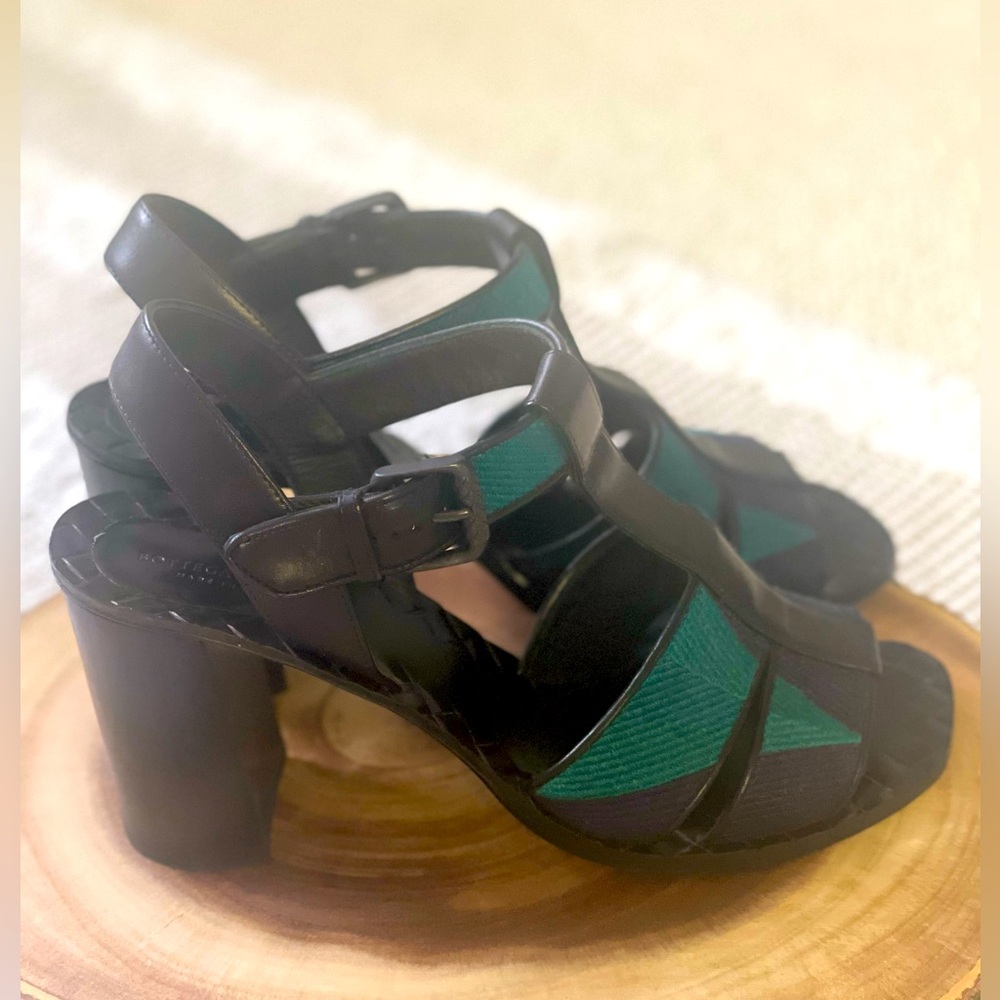 Bottega Veneta Embroidered Color Block Heel